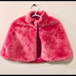 Very fancy kids pink poncho